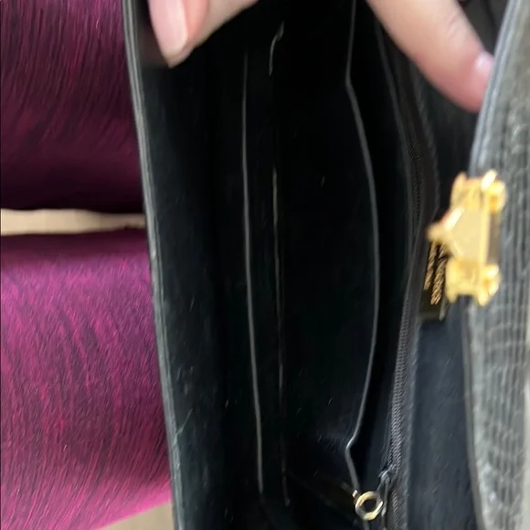 Lana Marks Crocodile Clutch with Gold Clasp - Picture 3 of 8